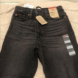 Levi's Wedgie Straight Black Gray Jeans